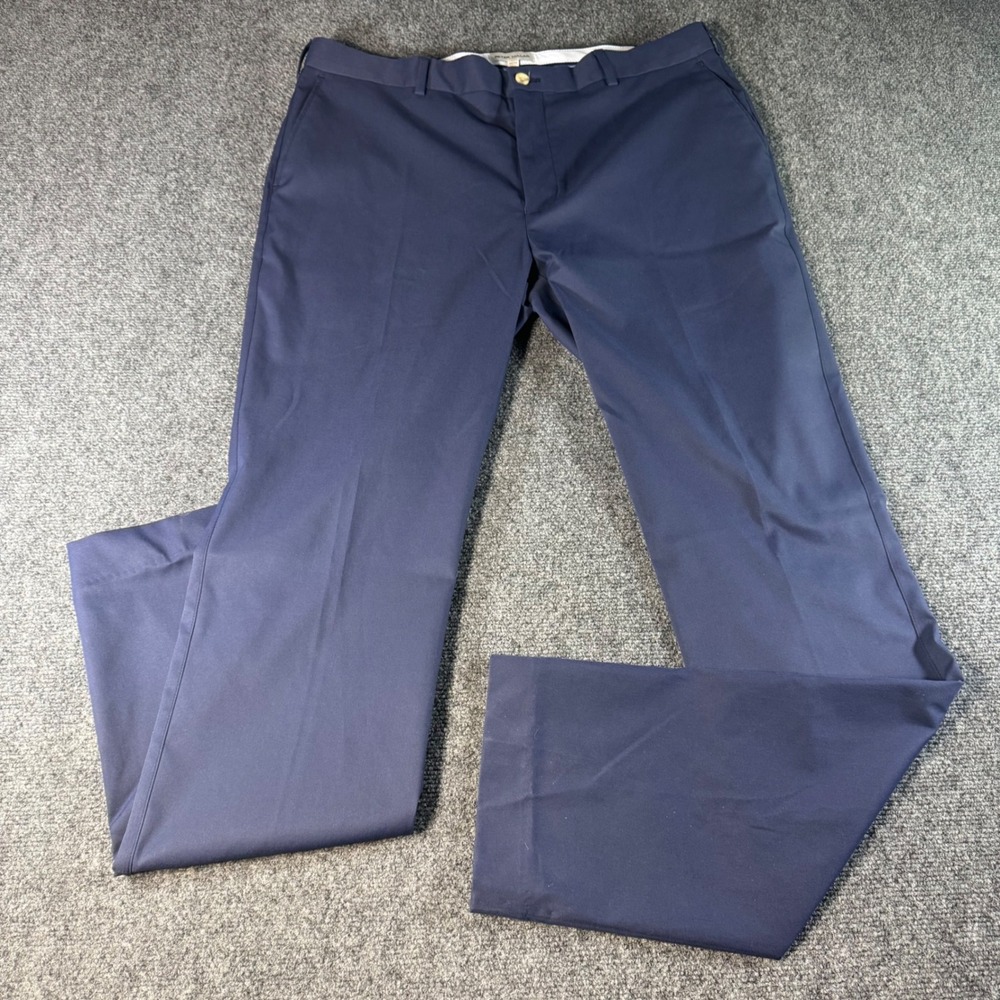Peter Millar Mens Navy Blue Performance Golf Pants Trousers 36/34 Flat Front